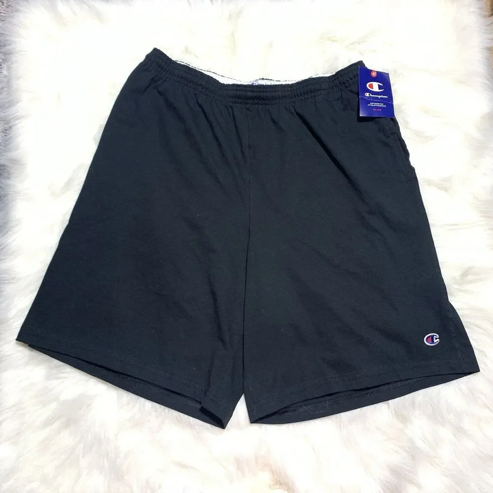 Champion - NWT Men’s Black Sweat Shorts Elastic Waist Size Large 8” Inseam